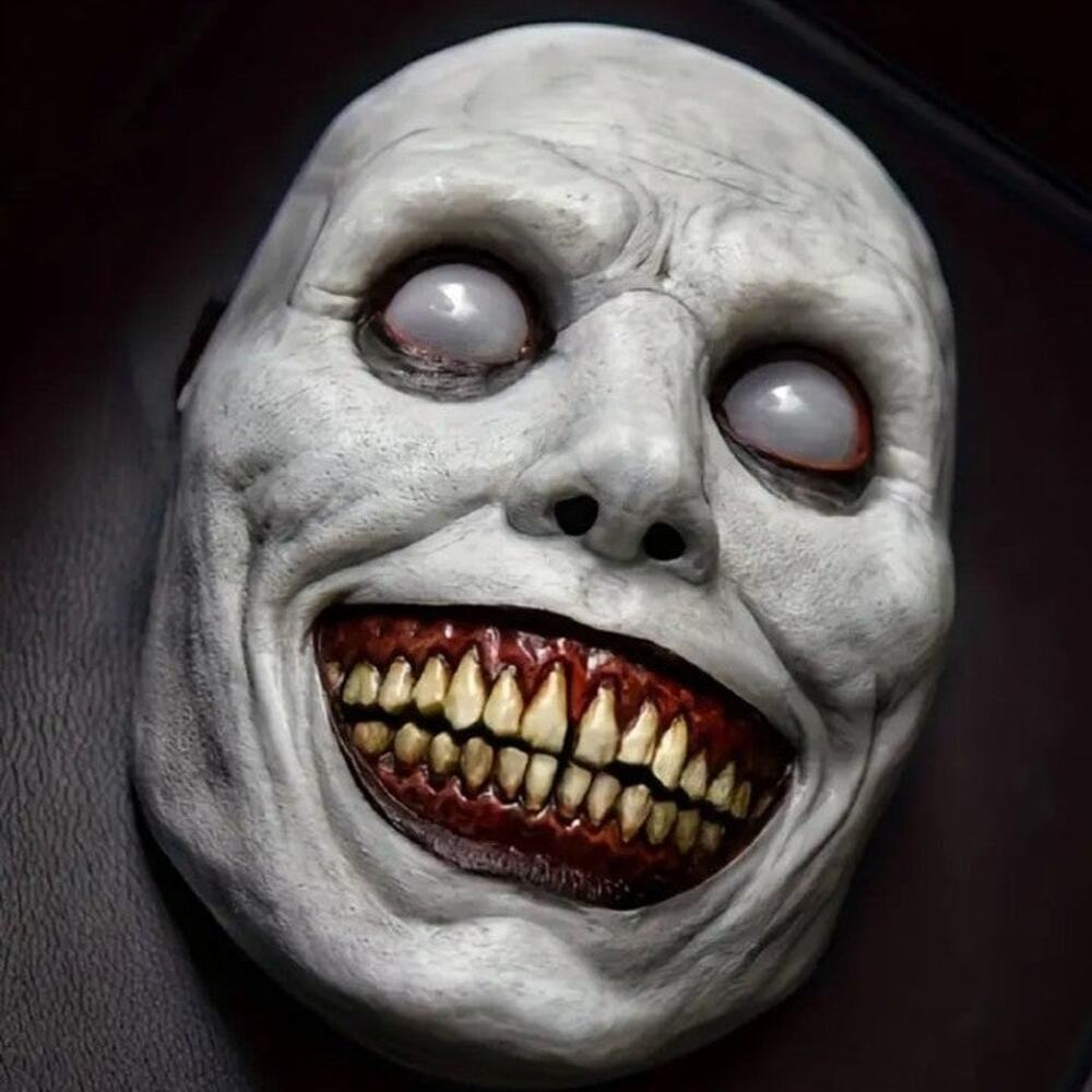 Creepy Halloween Mask Smiling Demon Horror Cosplay Costume Halloween Prop Scary